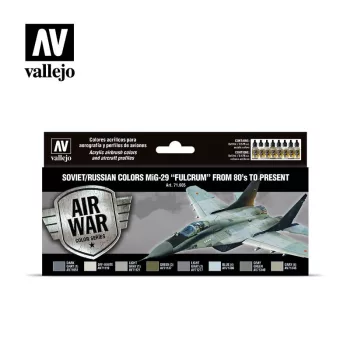   Vallejo - Model Air - Soviet / Russian colors MiG-29 "Fulcrum" from 80's to present Paint set