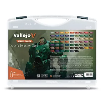   Vallejo - Artist's Selection Case. Includes 60 Xpress colors 18 ml