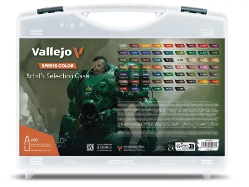 Vallejo - Artist's Selection Case. Includes 60 Xpress colors 18 ml