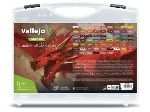 Vallejo - Creative Full Collection. Includes 51 colors 7 primers and 2 auxiliaries 18 ml