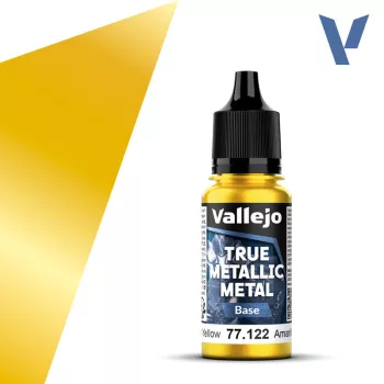 Vallejo - True Metallic Metal Base Radiant Yellow 18 ml