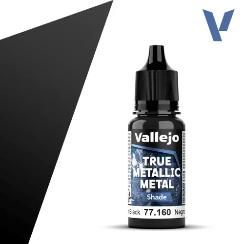 Vallejo - True Metallic Metal Shade Obsidian Black 18 ml