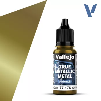 Vallejo - True Metallic Metal Airbrush Greenish Gold 18 ml