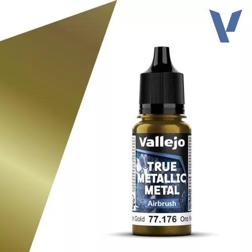 Vallejo - True Metallic Metal Airbrush Greenish Gold 18 ml