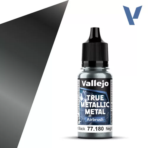 Vallejo - True Metallic Metal Airbrush Obsidian Black 18 ml