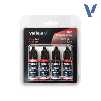 Vallejo - True Metallic Metal Ruby Red Paint Set