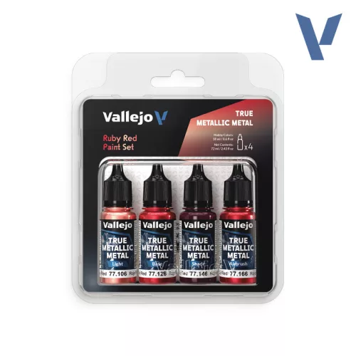 Vallejo - True Metallic Metal Ruby Red Paint Set