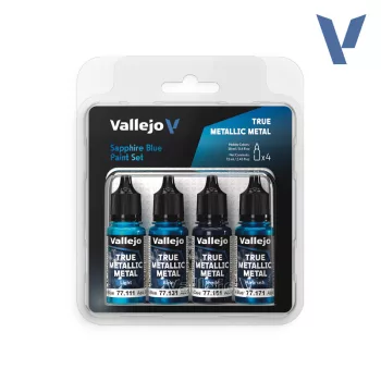 Vallejo - True Metallic Metal Sapphire Blue Paint Set