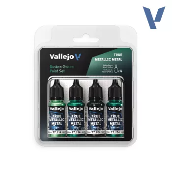 Vallejo - True Metallic Metal Dusken Green Paint Set