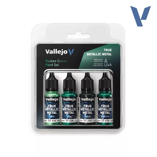 Vallejo - True Metallic Metal Dusken Green Paint Set
