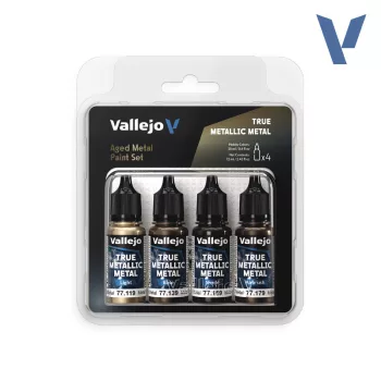 Vallejo - True Metallic Metal Aged Metal Paint Set