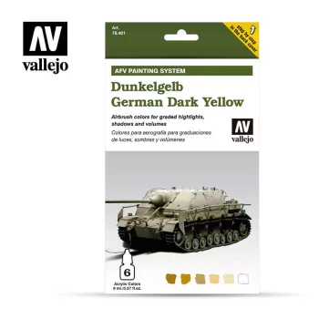   Vallejo - Model Air - AFV German Yellow Armour Painting System Paint set