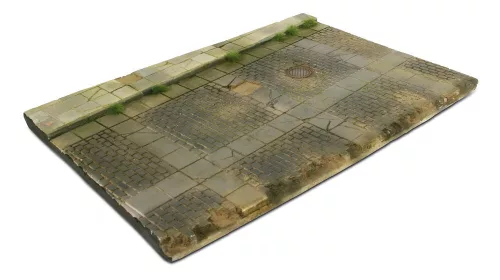 Vallejo - 31x21 Cobblestone Street with a drain 31 x 21 cm