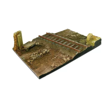   Vallejo - 31x21 Country Road Cross with Railway section 31 x 21 cm