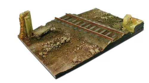 Vallejo - 31x21 Country Road Cross with Railway section 31 x 21 cm