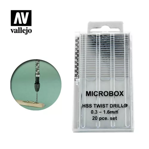 Vallejo - Tools - Microbox drill set 0.3-1.6mm