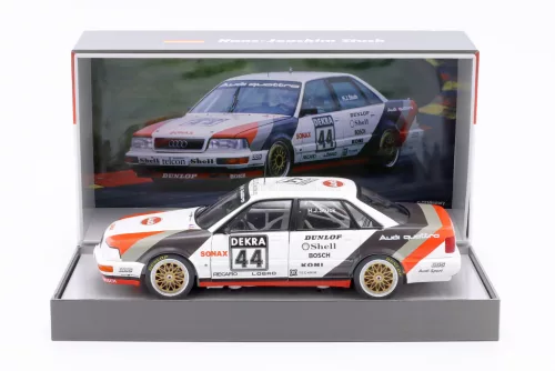 Werk 83 - AUDI QUATTRO V8 TEAM SCHMIDT MOTORSPORT TECHNIK N 44 WINNER DTM SEASON 1990 HANS JOACHIM STUCK WHITE GREY RED