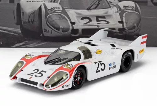 Werk 83 - PORSCHE 917LH 4.5L TEAM PORSCHE SYSTEM ENGENEERING N 25 POLE POSITION 24h LE MANS 1970 VIC ELFORD - KURT AHRENS WHITE RED