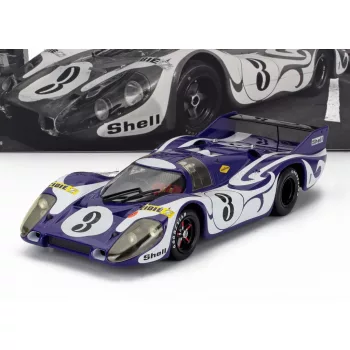   Werk 83 - PORSCHE 917 LONG TAIL HIPPIE PRACTISE VERSION N 3 24h LEMANS 1970 GERARD LARROUSSE - WILLI KAUHSEN PURPLE WHITE
