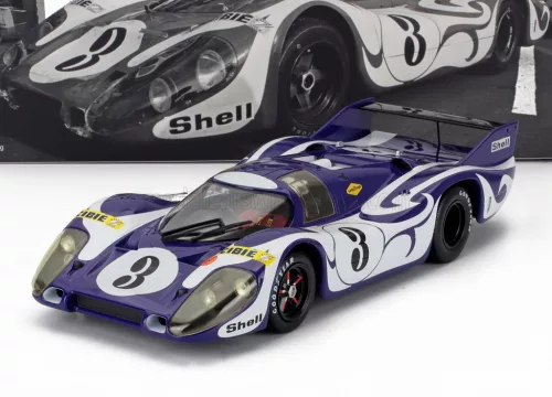 Werk 83 - PORSCHE 917 LONG TAIL HIPPIE PRACTISE VERSION N 3 24h LEMANS 1970 GERARD LARROUSSE - WILLI KAUHSEN PURPLE WHITE
