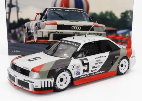Werk 83 - AUDI 90 QUATTRO TEAM AUDI SPORT N 5 500KM ROAD AMERICA IMSA 1989 H.HAYWOOD - S.GOODYEAR WHITE GREY RED