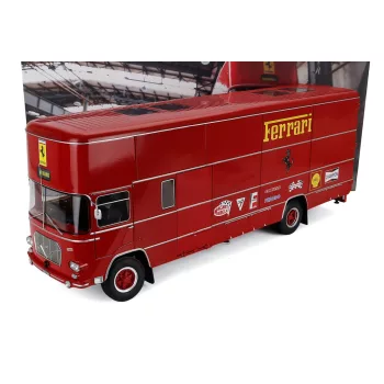   Werk 83 - OM FIAT 150 ROLFO TRUCK TEAM SCUDERIA FERRARI CAR TRANSPORTER 24h LE MANS 70s VERSION 2-ASSI 1966 RED