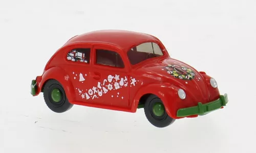 Wiking - VW Käfer 1200, rot/Dekor, 1960, 1:87