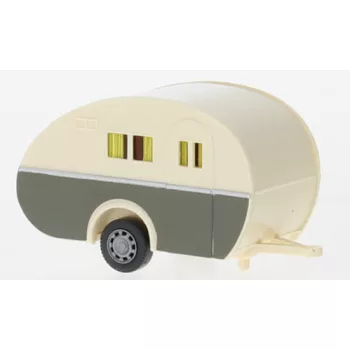 Wiking - Sportberger Wohnwagen, beige/grau, 1950, 1:87