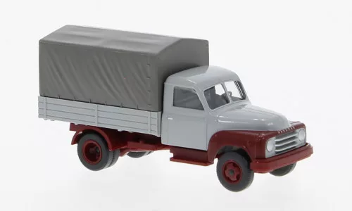 Wiking - Hanomag L28, hellgrau/dunkelrot, 1950, 1:87