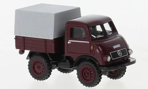 Wiking - Mercedes Unimog U402, dunkelrot, 1953, 1:87