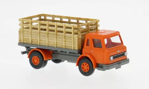 Wiking - International Harvester Gitteraufbau-LKW, orange/grau, 1962, 1:87