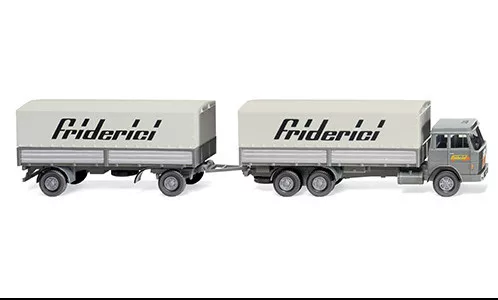 Wiking - Hanomag Henschel Pritschenhängerzug, 1969, Friderici, 1:87