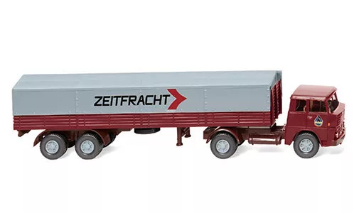 Wiking - Hanomag Henschel Pritschensattelzug, 1961, Zeitfracht, 1:87