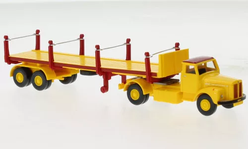 Wiking - Scania Rungensattelzug, gelb/rot, 1974, 1:87