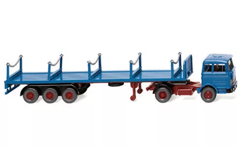 Wiking - Mercedes Rungensattelzug, blau, 1968, 1:87