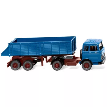 Wiking - Mercedes Hinterkippersattelzug, blau, 1968, 1:87