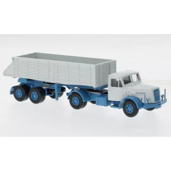   Wiking - Henschel Hinterkippersattelzug, hellblau/weiss, 1955, 1:87