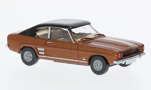 Wiking - Ford Capri MKI, braun/schwarz, 1969, 1:87