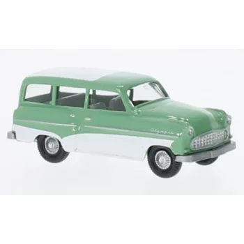 Wiking - Opel Olympia CaraVan, hellgrün/weiss, 1957, 1:87