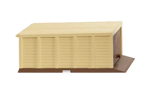 Wiking - Zubehör Selbstbau-Garage (3S), beige/braun, 1967, 1:87