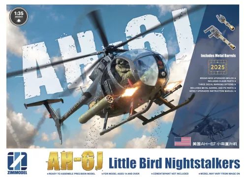 Zimi Model - AH-6J Little Bird Nightstalkers w/Metal Barrels