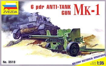 Zvezda - British 6 lb MK-1 gun 1:35 (3518)