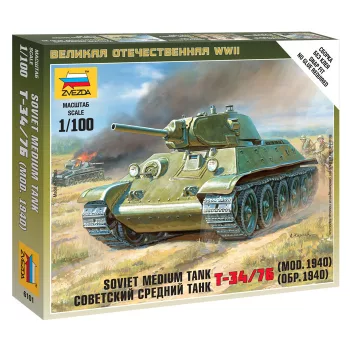 Zvezda - Soviet Medium Tank T-34/76 1:100 (6101)