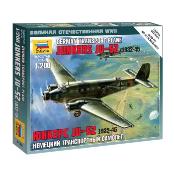   Zvezda - German Transport Plane Junkers Ju-52 /1932-1945/ 1:200 (6139)