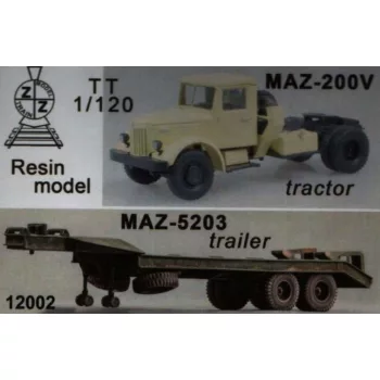 ZZ Modell - MAZ-200V & MAZ-5203 trailer